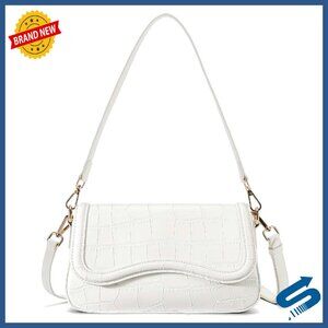 Small PU Leather Shoulder Bag with Adjustable Strap, Magnetic Buckle